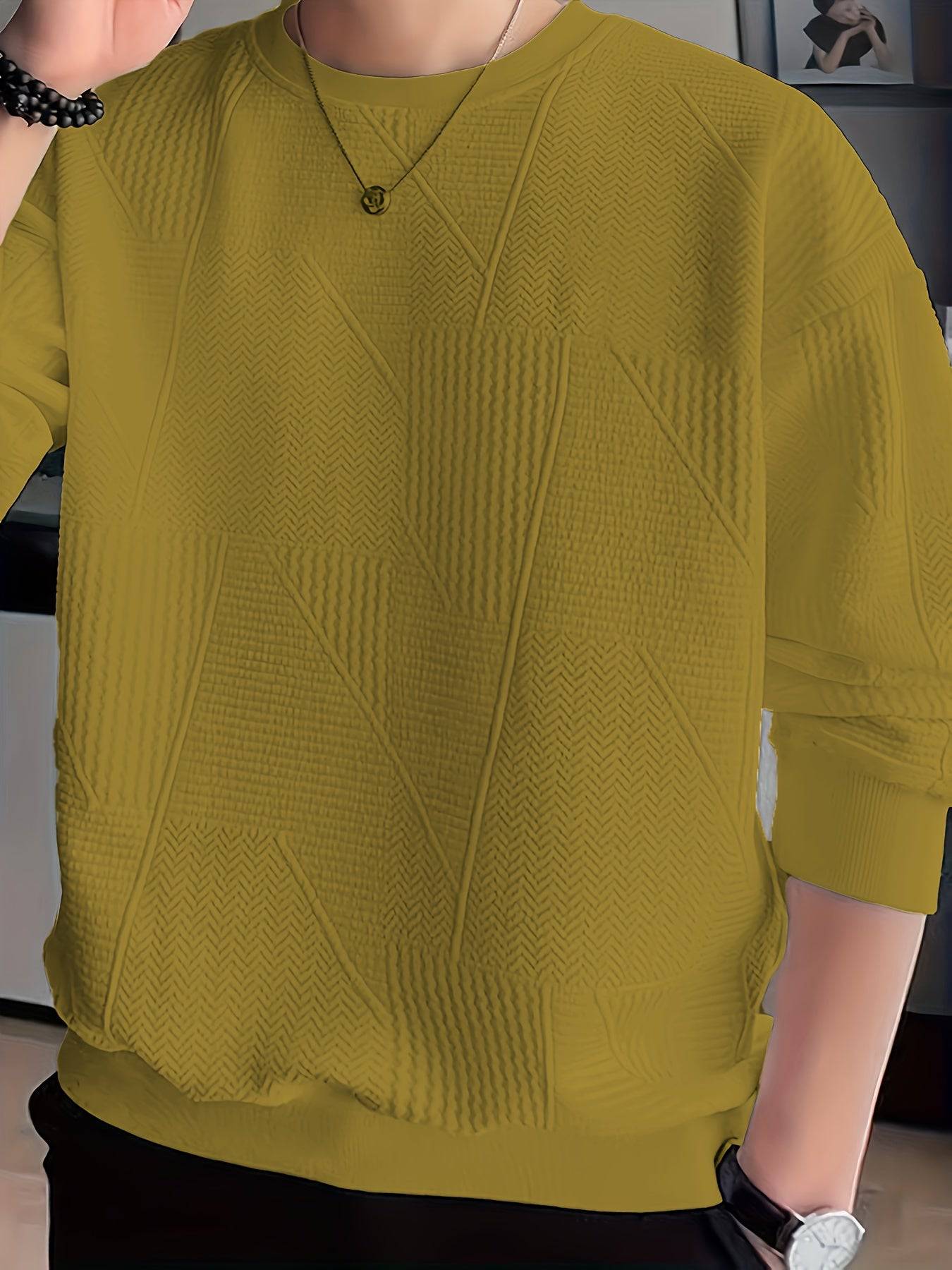 Solider Herren-Sweatshirt für Frühling, Herbst und Winter.