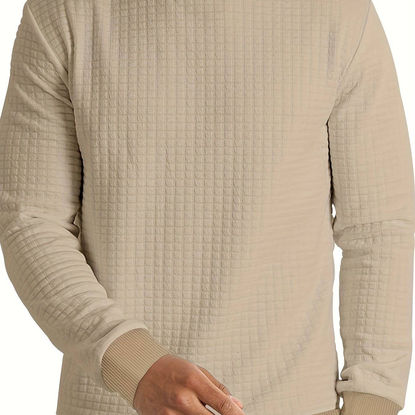 Waffel-Sweatshirt für Herren - Stylischer Casual-Pullover für Herbst/Winter.