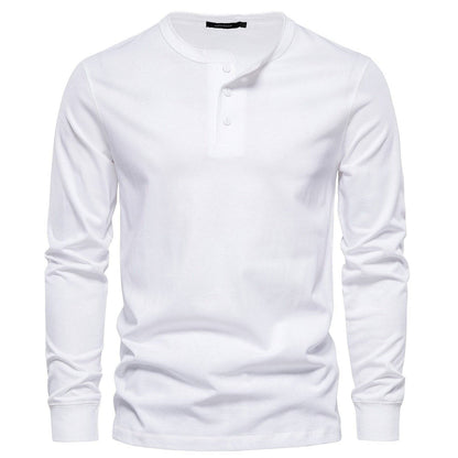 Stilvolles Langarm Shirt mit Henley-Kragen für Männer