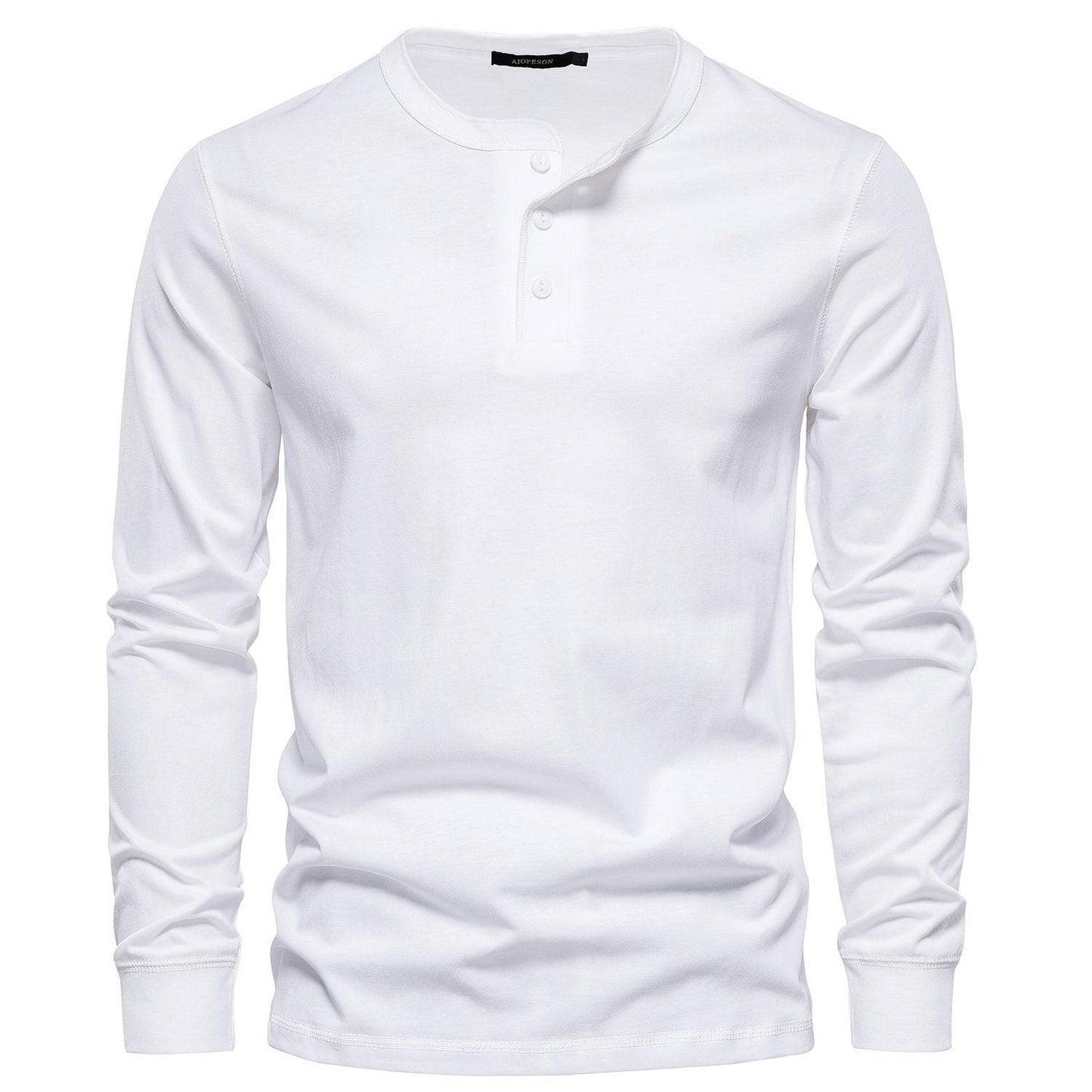 Stilvolles Langarm Shirt mit Henley-Kragen für Männer