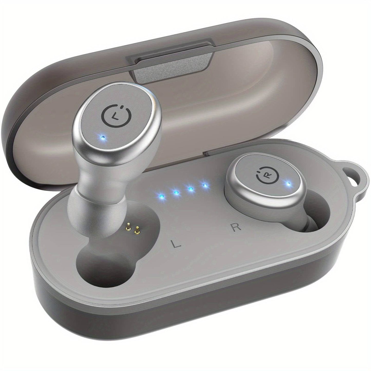 TOZO Wireless 5.3 - Wasserdichte Stereo-Kopfhörer mit Ladecase für Sport - PremiumSound, tiefer Bass - Mit Mikrofon