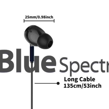 BlueSpectrum In-Ear Kopfhörer mit Typ-C Anschluss - Musik, Anrufe & Lautstärke steuern! Kompatibel mit Apple, Samsung, Huawei, XiaoMi - Halloween-Geschenke!