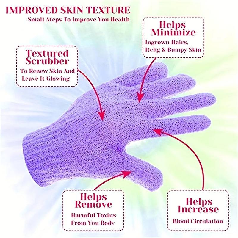 Effektiver Hautschutz und Peeling für Männer und Frauen mit Badhandschuhen