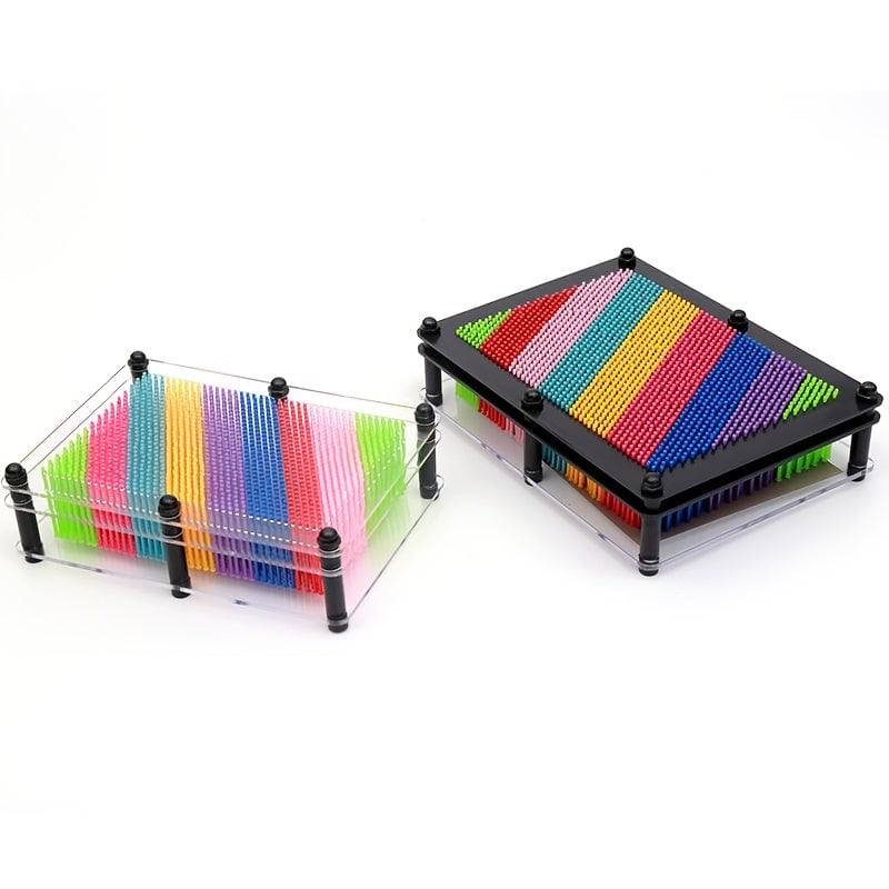 Kreatives 3D-Pin-Kunstspielzeug: Regenbogenfarben für Kinder, Halloween, Weihnachten