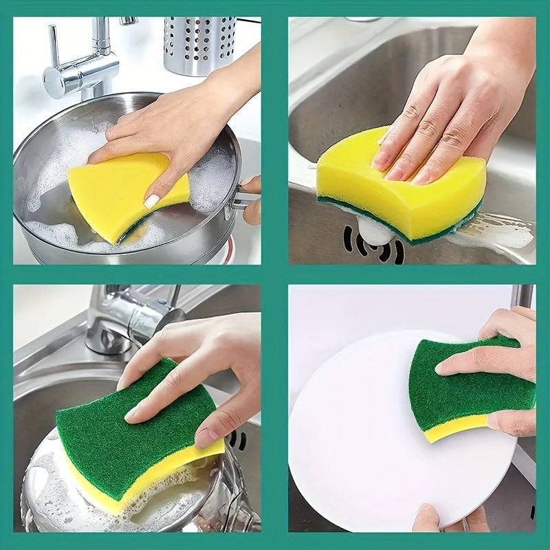12 Stück Reinigungsschwamm-Set mit antibakterieller Reinigungsbürste - Effektive Küchenreinigung.
