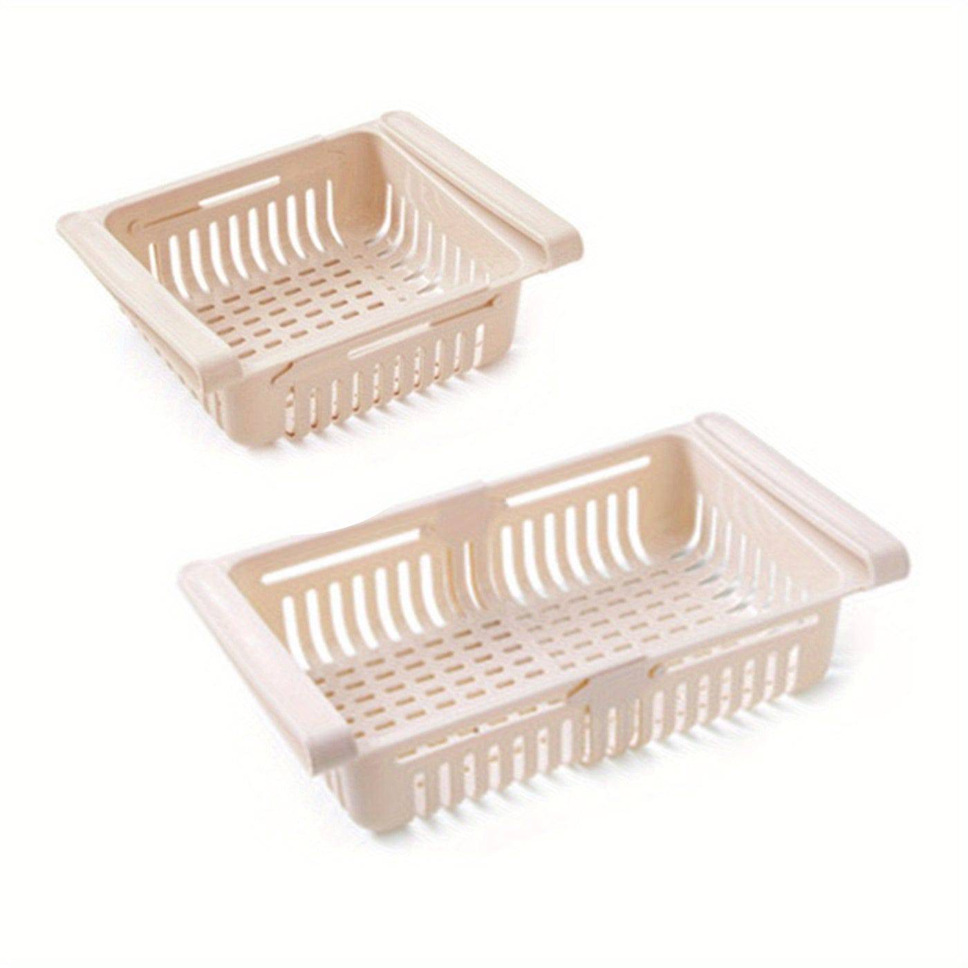 2er Pack Ausziehbares Kühlschrankregal - Organisiert Gemüse, Obst und mehr!