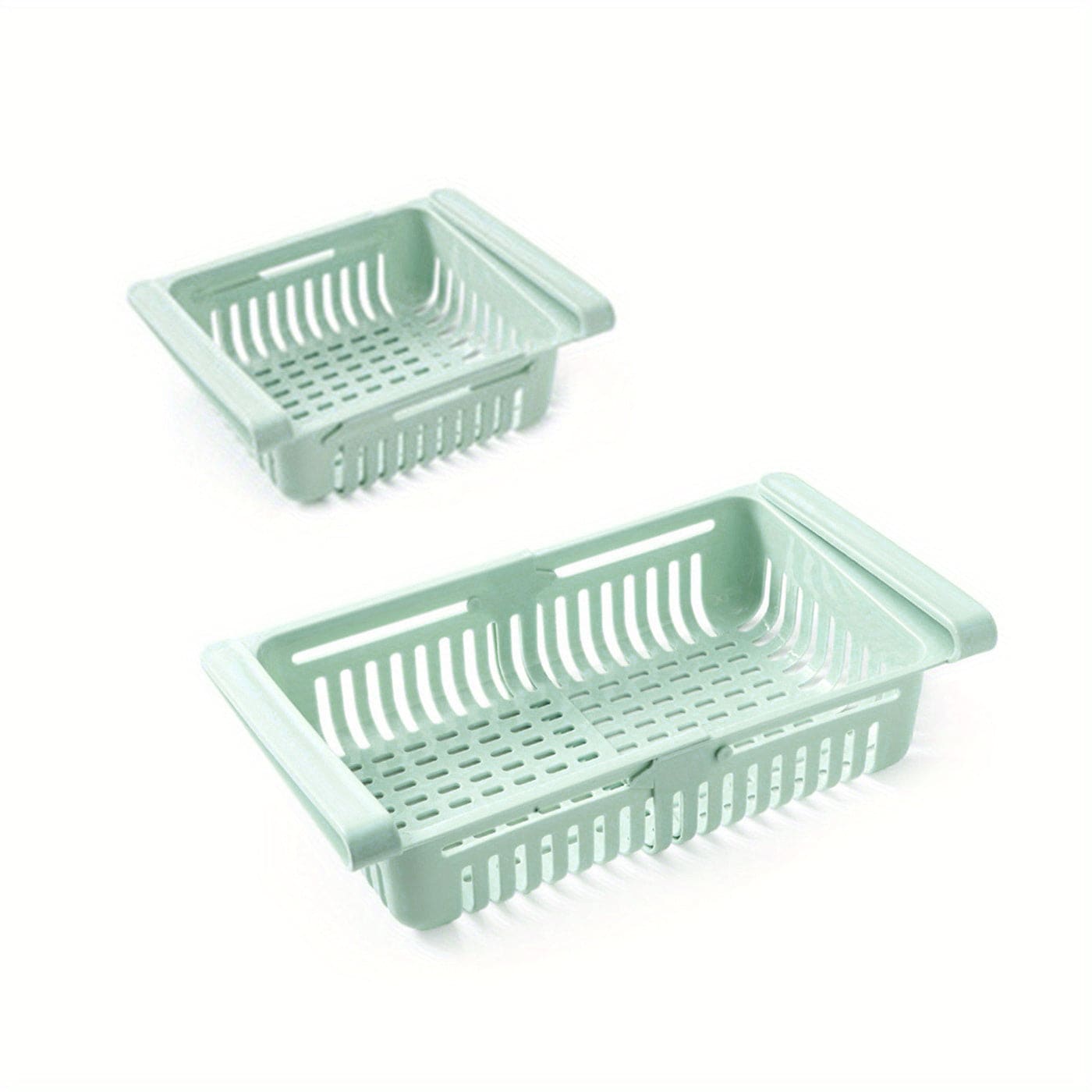 2er Pack Ausziehbares Kühlschrankregal - Organisiert Gemüse, Obst und mehr!