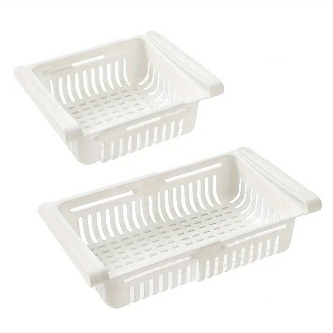 2er Pack Ausziehbares Kühlschrankregal - Organisiert Gemüse, Obst und mehr!