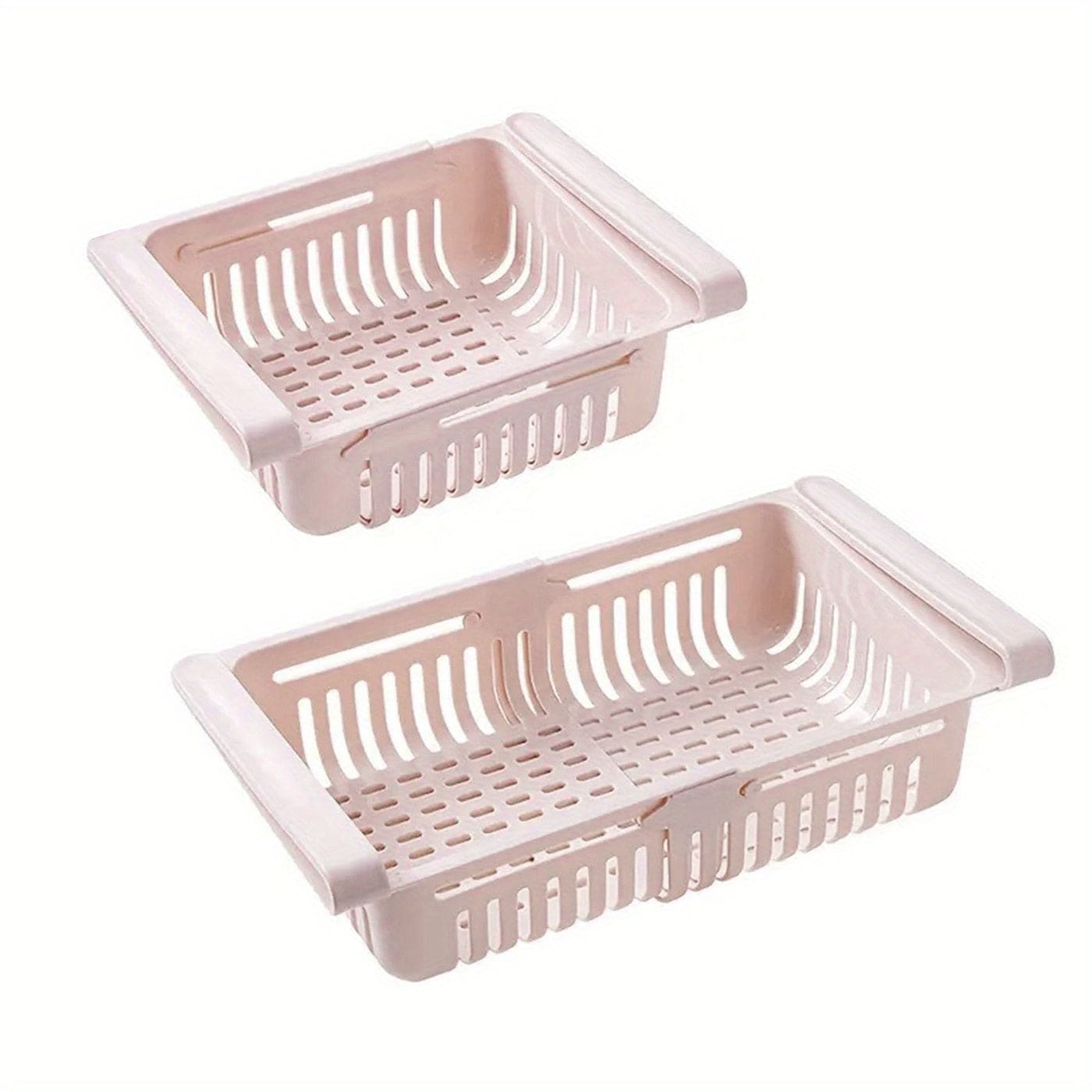2er Pack Ausziehbares Kühlschrankregal - Organisiert Gemüse, Obst und mehr!