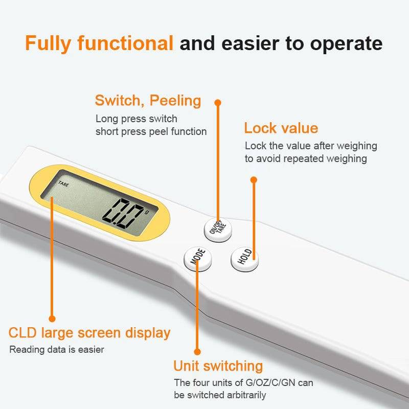 Präzise elektronische Küchenwaage - hohe Kapazität, genaue Messungen, Mini-Design