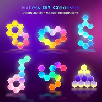 Smartes LED-Hexagon: Stilvolle Leuchten für Tische und Wände