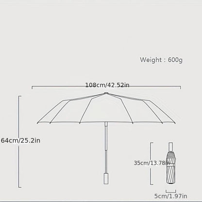 Sturmsicherer Großschirm - UPF50+ Sonnen- und Regenschutz, faltbar, geschäftlich.