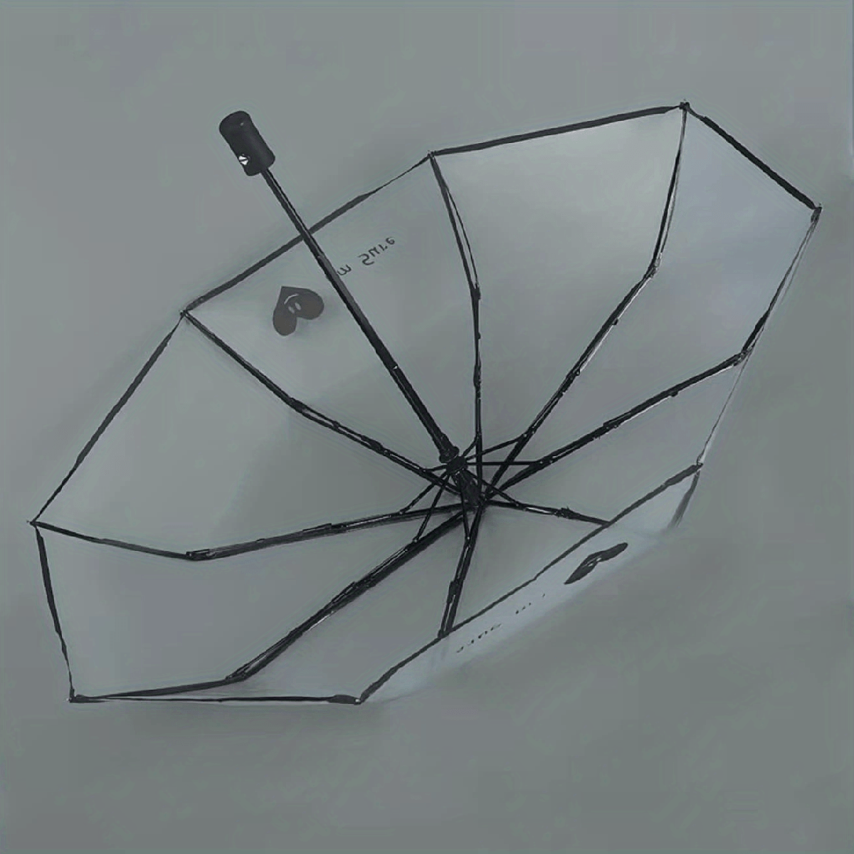 Koreanischer Transparenter Regenschirm für Damen - Faltbar, Automatisch, Sonnenschutz