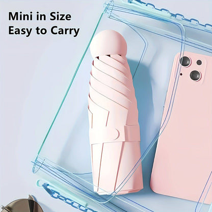 Kompakter und leichter wasserdichter Faltschirm mit verstärktem UV-Schutz.