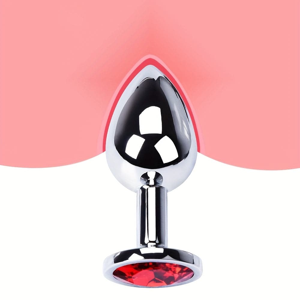 1pc Gem Base Metal Anal Plug Butt Plug, Erwachsene Paare Sexspielzeug