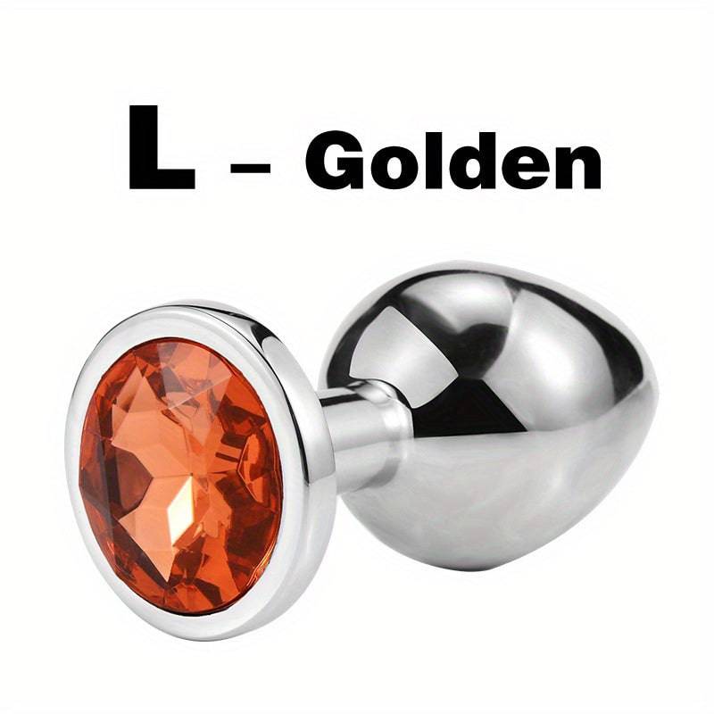 1pc Gem Base Metal Anal Plug Butt Plug, Erwachsene Paare Sexspielzeug