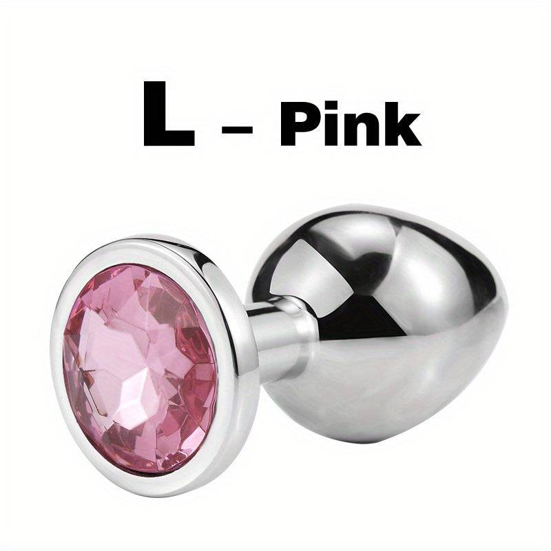 1pc Gem Base Metal Anal Plug Butt Plug, Erwachsene Paare Sexspielzeug