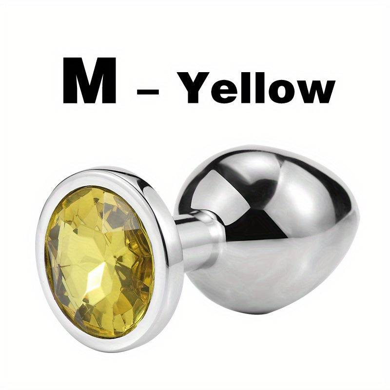 1pc Gem Base Metal Anal Plug Butt Plug, Erwachsene Paare Sexspielzeug