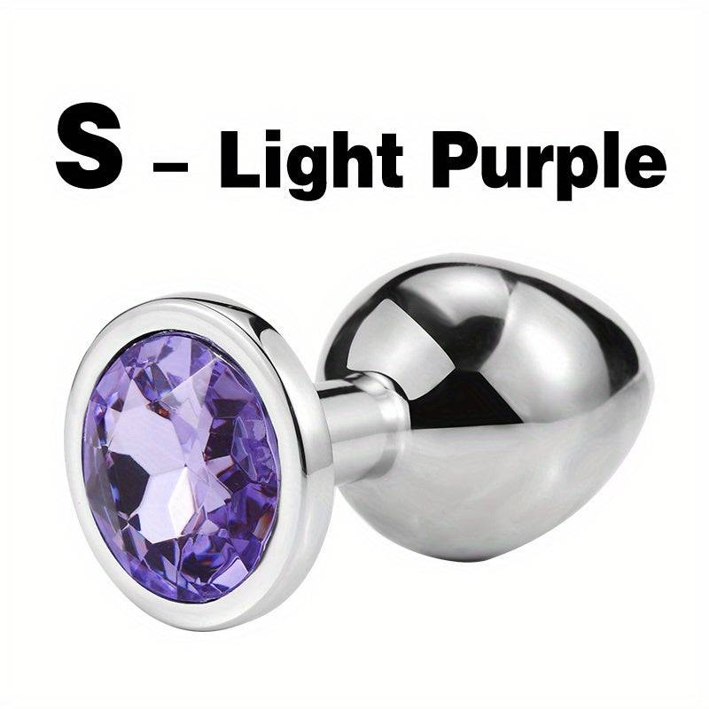 1pc Gem Base Metal Anal Plug Butt Plug, Erwachsene Paare Sexspielzeug