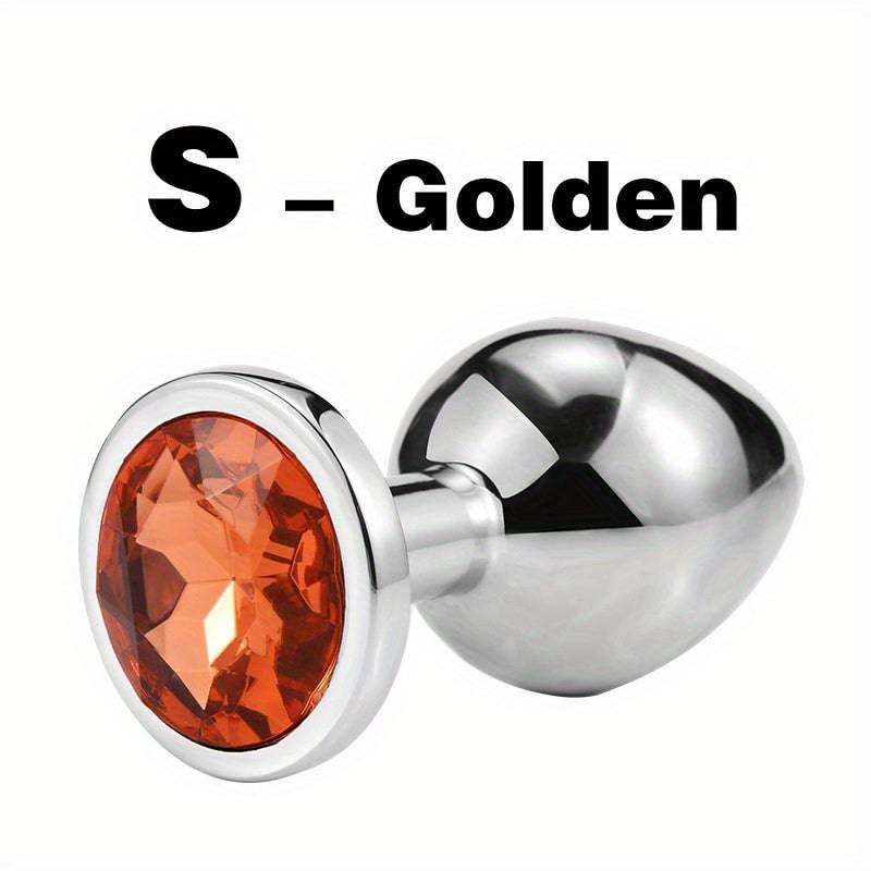 1pc Gem Base Metal Anal Plug Butt Plug, Erwachsene Paare Sexspielzeug