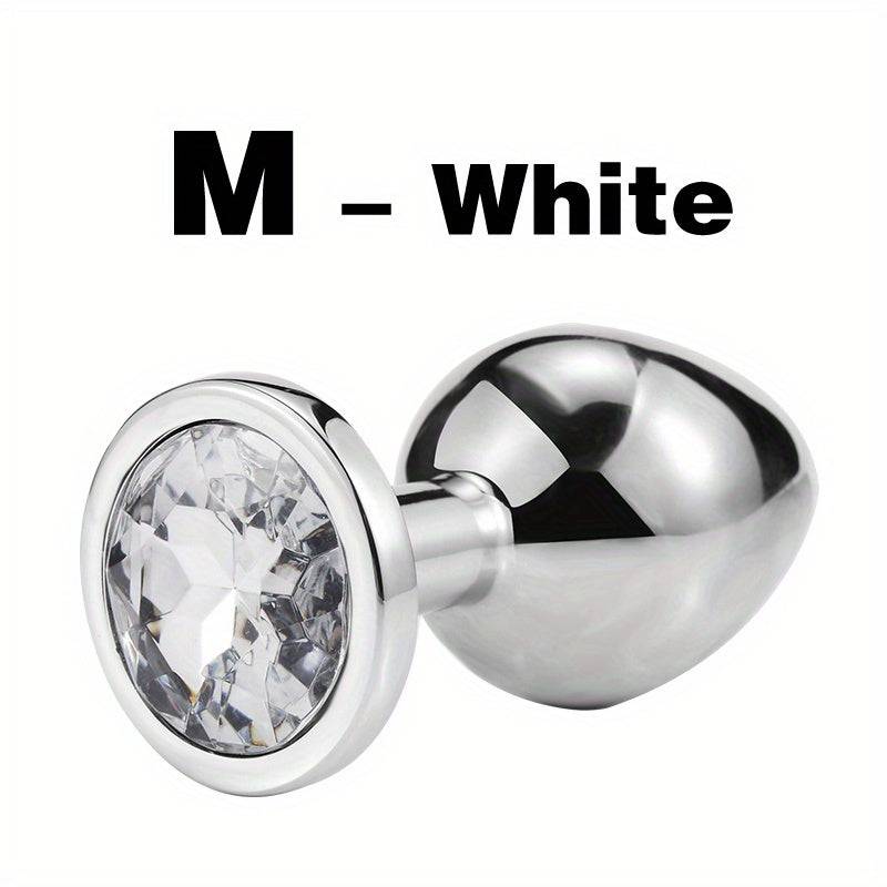 1pc Gem Base Metal Anal Plug Butt Plug, Erwachsene Paare Sexspielzeug