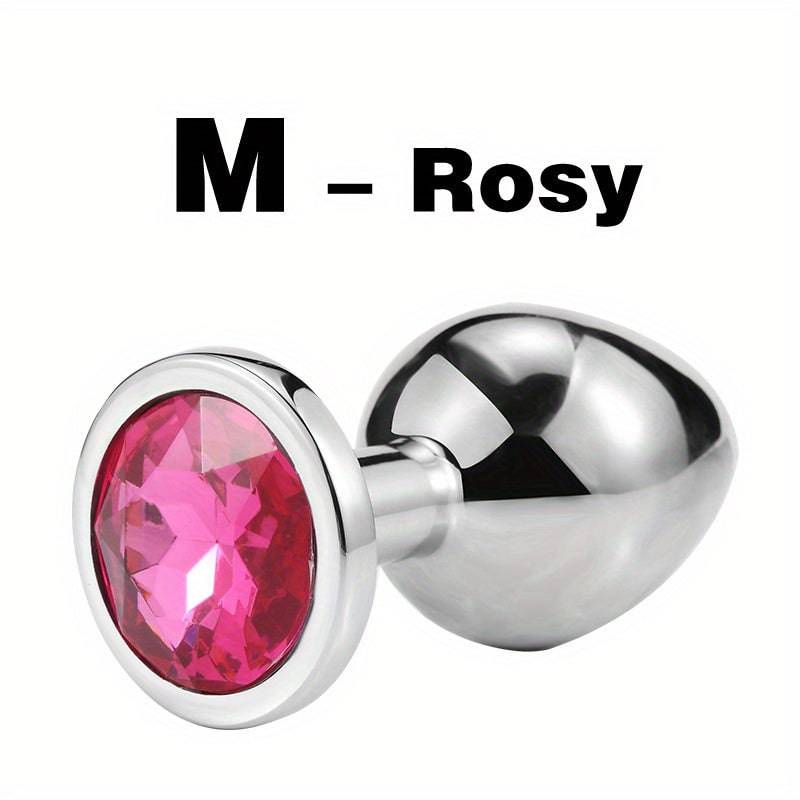 1pc Gem Base Metal Anal Plug Butt Plug, Erwachsene Paare Sexspielzeug