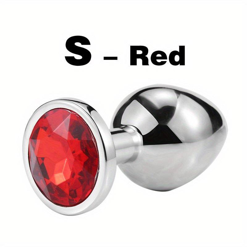 1pc Gem Base Metal Anal Plug Butt Plug, Erwachsene Paare Sexspielzeug