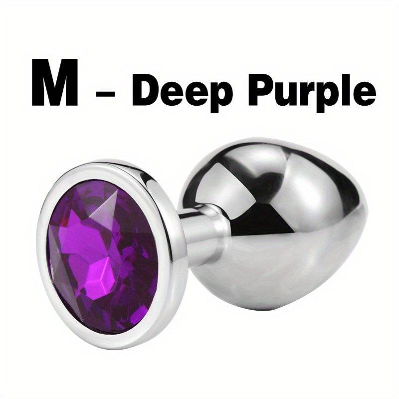 1pc Gem Base Metal Anal Plug Butt Plug, Erwachsene Paare Sexspielzeug
