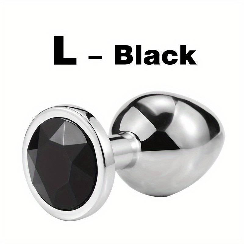 1pc Gem Base Metal Anal Plug Butt Plug, Erwachsene Paare Sexspielzeug