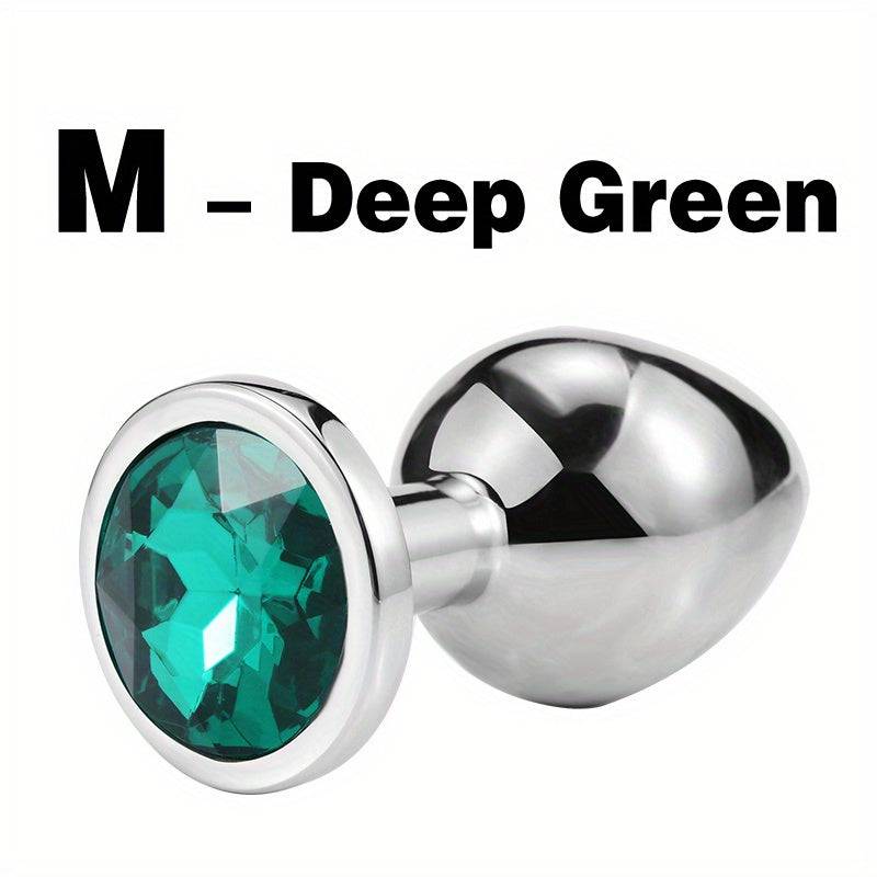 1pc Gem Base Metal Anal Plug Butt Plug, Erwachsene Paare Sexspielzeug