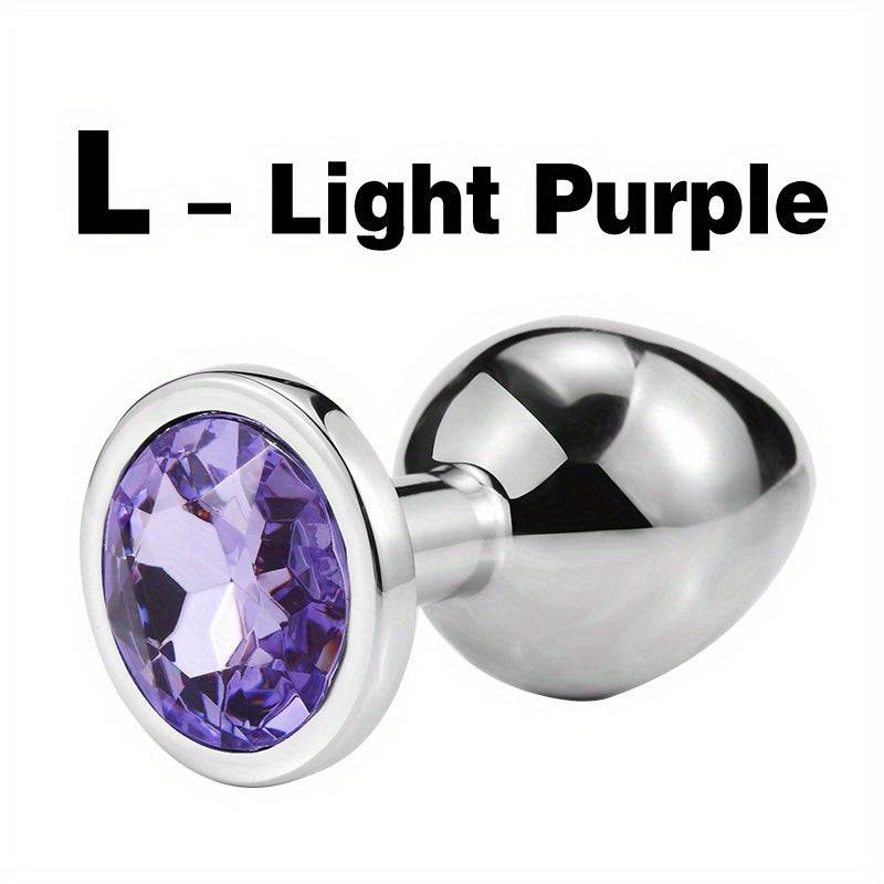 1pc Gem Base Metal Anal Plug Butt Plug, Erwachsene Paare Sexspielzeug