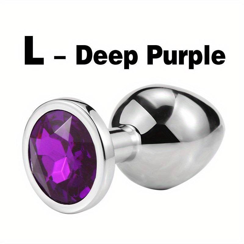 1pc Gem Base Metal Anal Plug Butt Plug, Erwachsene Paare Sexspielzeug