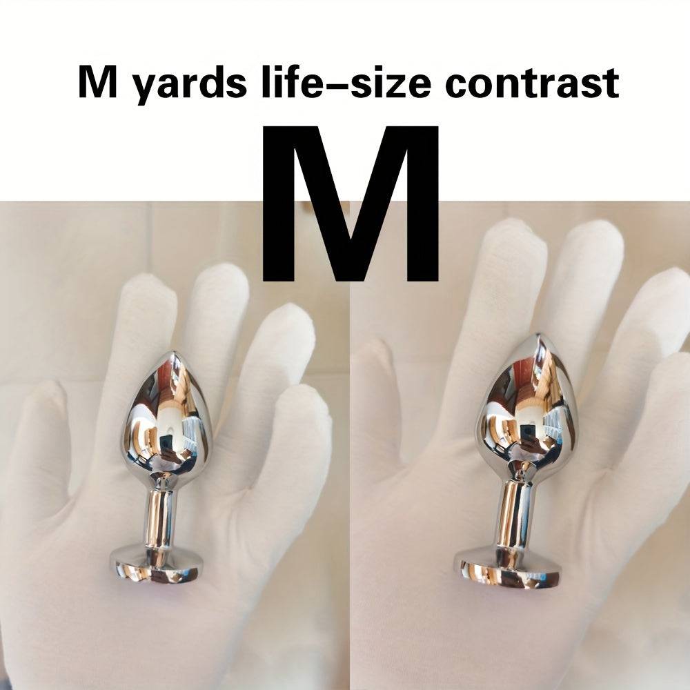 1pc Gem Base Metal Anal Plug Butt Plug, Erwachsene Paare Sexspielzeug