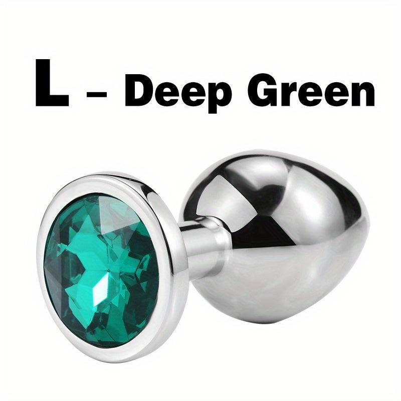 1pc Gem Base Metal Anal Plug Butt Plug, Erwachsene Paare Sexspielzeug