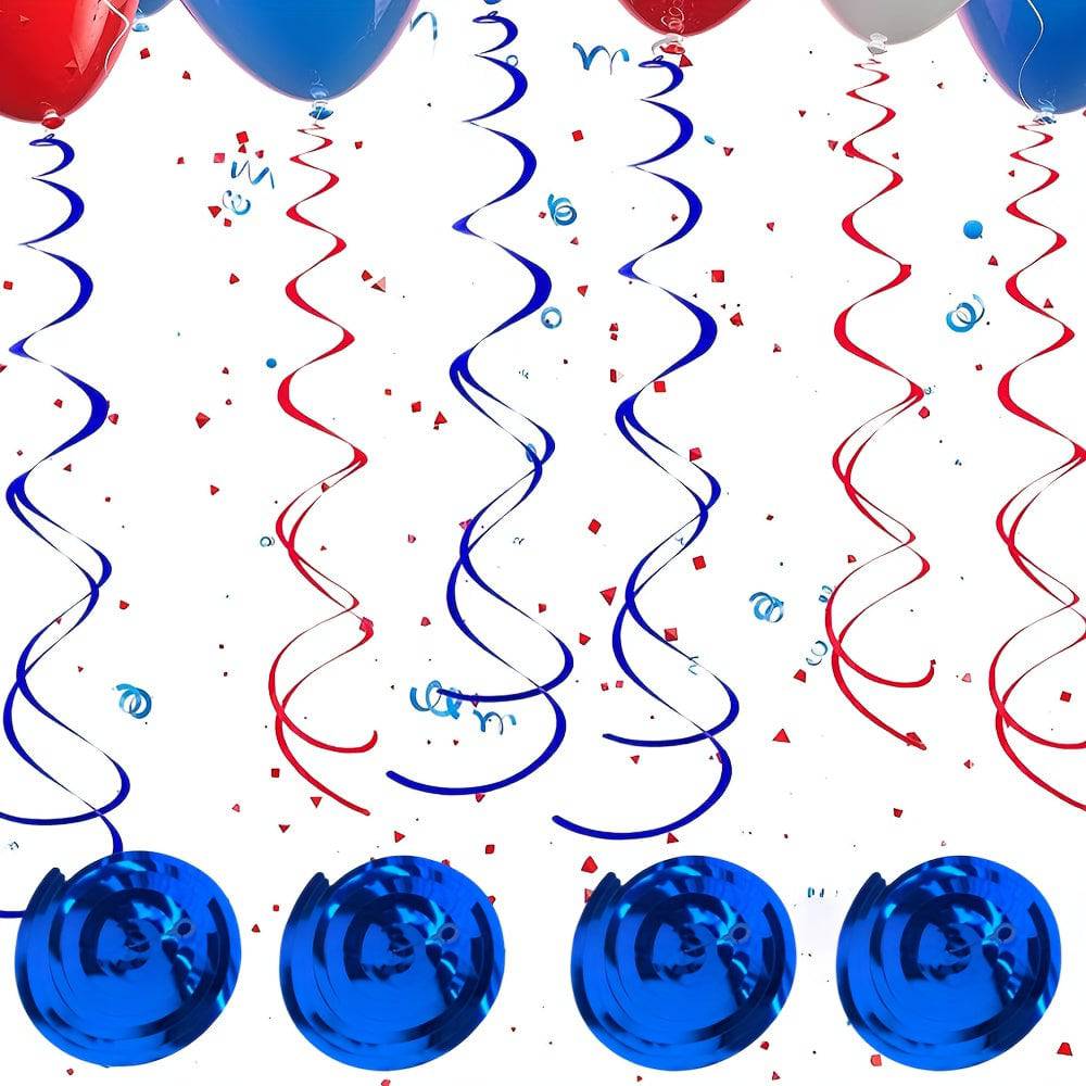 6er Set PVC-Folien-Wirbel für hängende Partydekorationen