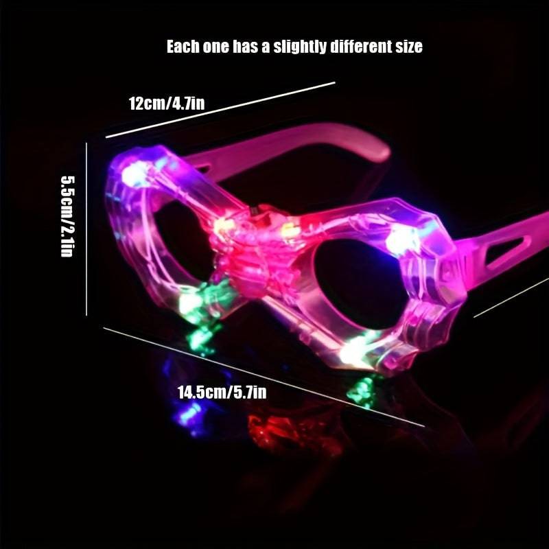LED-Partybrille: Leuchtende Kunststoff-Spaßbrille für Neujahr, Konzerte, Weihnachten.