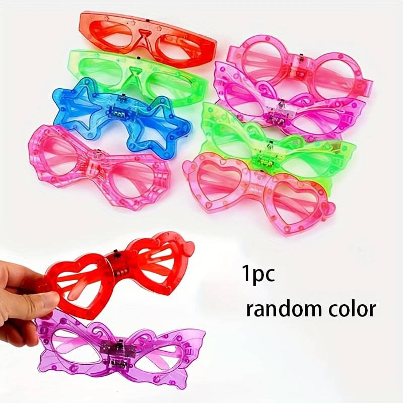 LED-Partybrille: Leuchtende Kunststoff-Spaßbrille für Neujahr, Konzerte, Weihnachten.