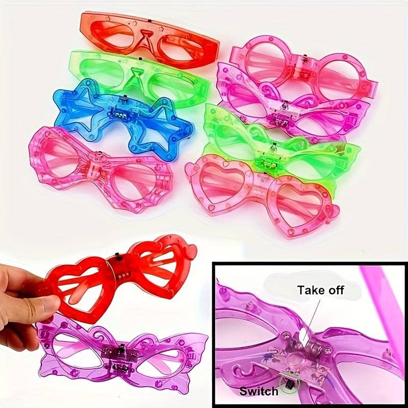 LED-Partybrille: Leuchtende Kunststoff-Spaßbrille für Neujahr, Konzerte, Weihnachten.