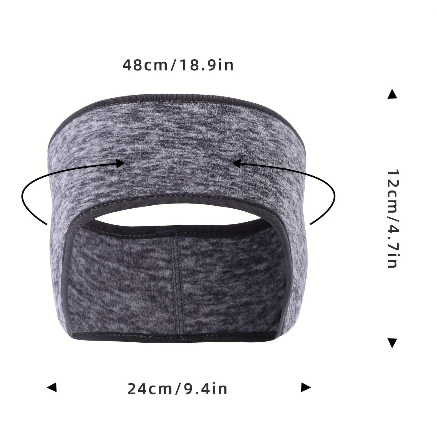 Polar Fleece Sports Headband - Winddicht, Atmungsaktiv, Wintersport-Essential.