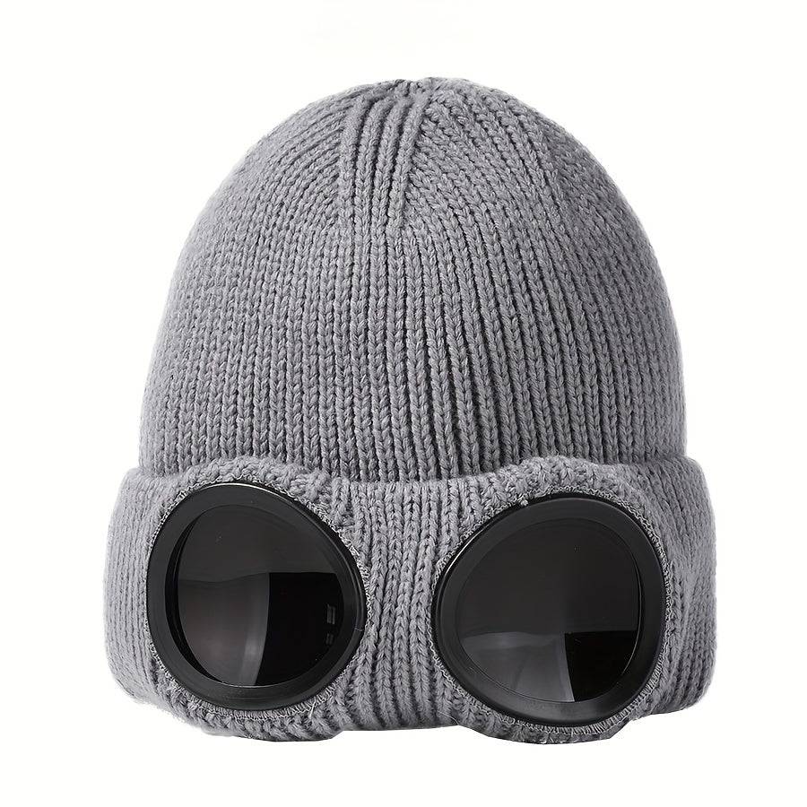 Unisex Ski Hut - Schutzbrille, winddichte Mütze, thermische Beanie