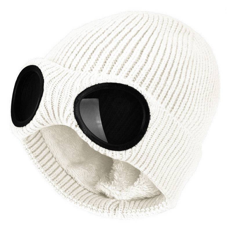 Unisex Ski Hut - Schutzbrille, winddichte Mütze, thermische Beanie