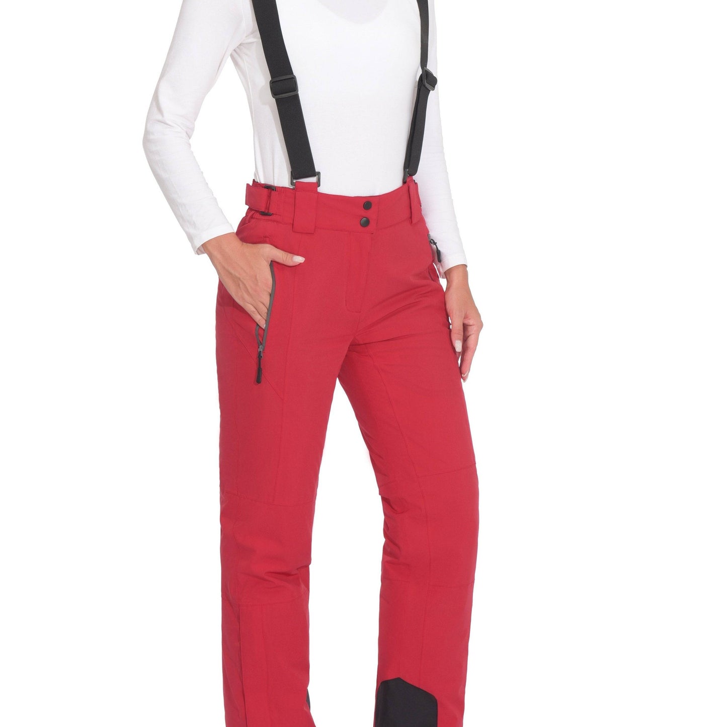 Damen Ski Latzhose - Wasserdicht, isoliert, winddicht, abnehmbare Hosenträger.