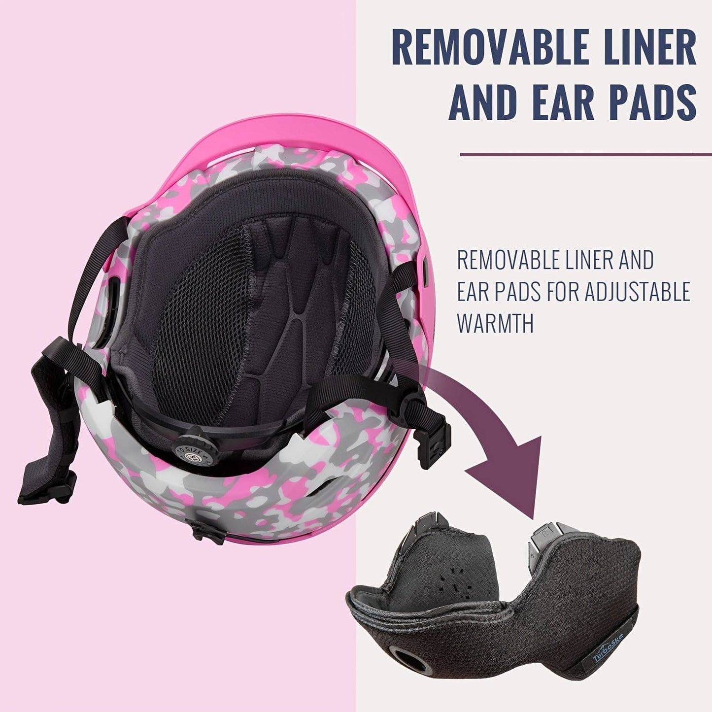Aktiver Luxus-Schneesport-Helm mit Audio-Kompatibilität (Matt Pink)