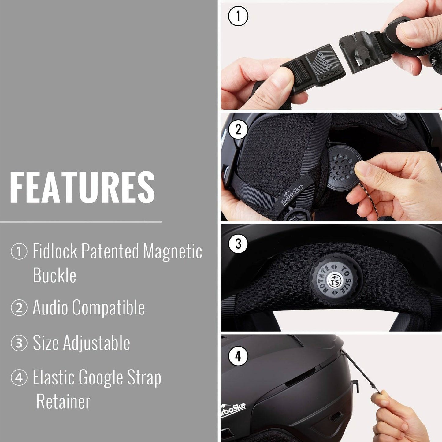 TurboSke Skihelm, Snowboardhelm - Aktive Belüftung, Audio-kompatibel, Schneesport-Luxushelm (mattschwarz)
Neuer Titel: TurboSke Skihelm - Belüftung, Audio, Luxus (mattschwarz)