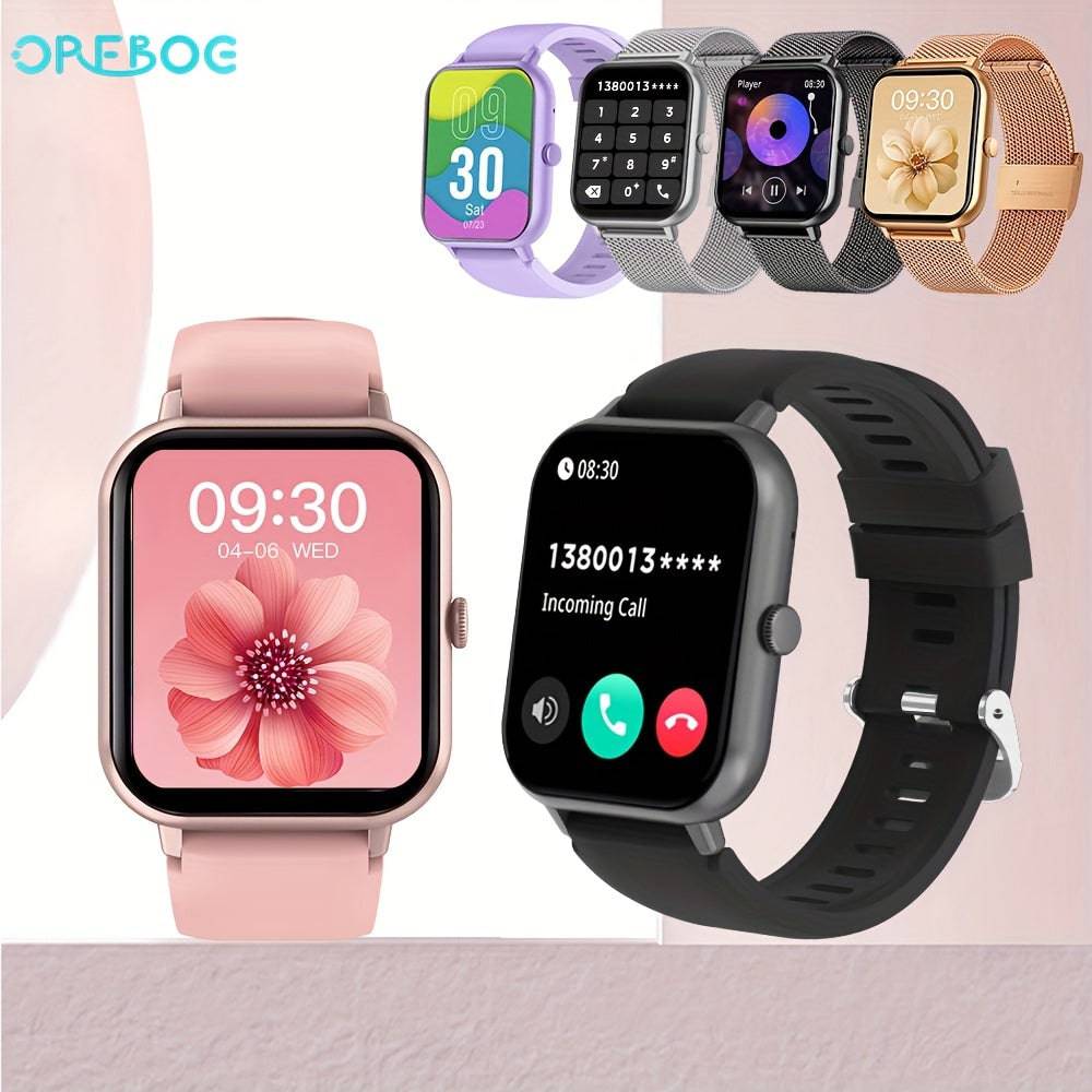 Smartwatch mit 4,65 cm Touchscreen: 100+ Sportmodi, KI-Steuerung, Spiele, Schlafüberwachung - Für Android/iOS (wasserdicht)
