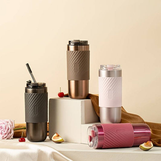 Vakuum-Kaffeetasse: Spill- und hitzebeständig, perfekt für Reisen, Büro und Camping.