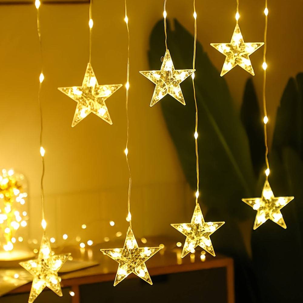 2m Fenstervorhang Lichterkette - Zauberhaftes Licht für Zuhause!