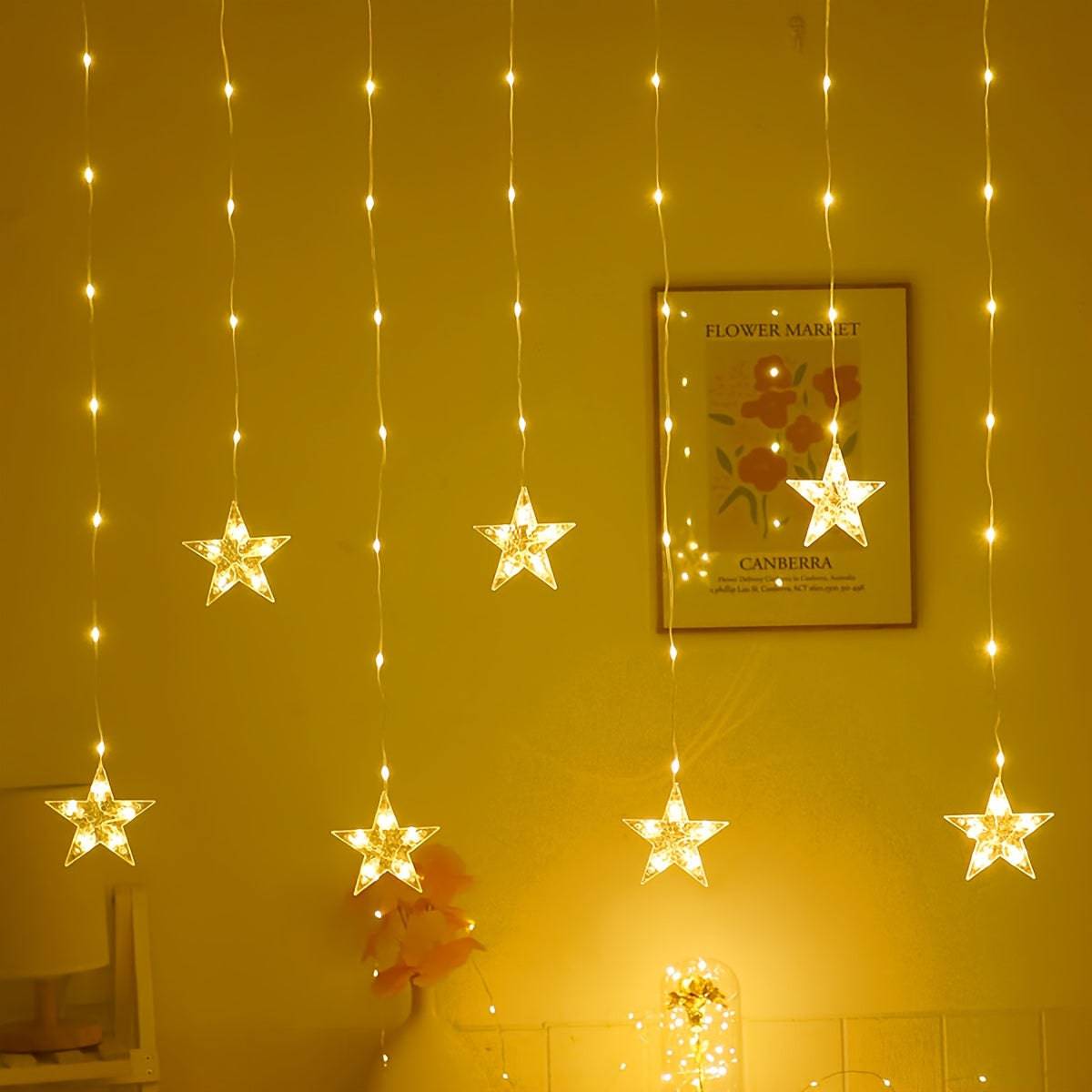 2m Fenstervorhang Lichterkette - Zauberhaftes Licht für Zuhause!