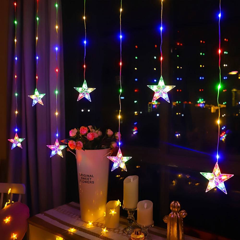 2m Fenstervorhang Lichterkette - Zauberhaftes Licht für Zuhause!