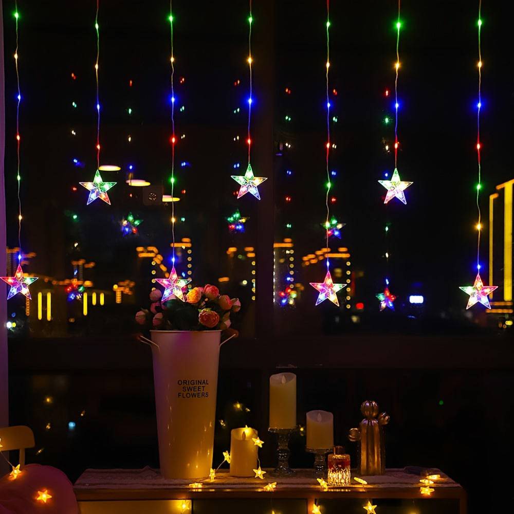2m Fenstervorhang Lichterkette - Zauberhaftes Licht für Zuhause!